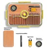 Tupperdor Cigar Humidor,Cigar Humidor Cabinet With Cigar Cutter V Cut