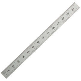 Starrett C330-150 Full Flexible Steel Rule With Millimeter Graduations, 150mm Length, 12.7mm Width, 0.4mm Thickness