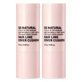 So Natural Hairline Cover Cushion 2.5g, light brown, 2 pieces / 쏘내추럴 헤어 라인 커버 쿠션 2.5g, 라이트브라운, 2개