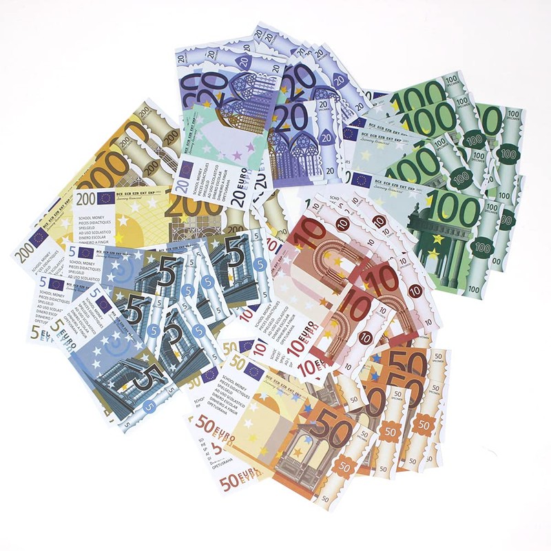 Learning Resources Euro Learning Resource Pack, Set of 60 Banknotes