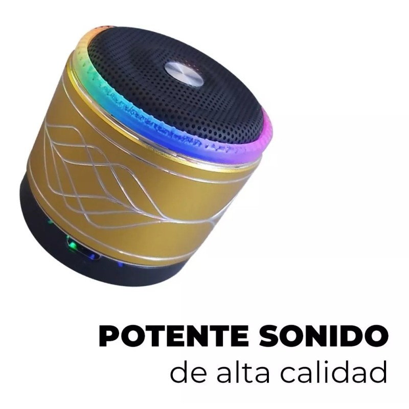 Maíz Bocina Bluetooth Recargable Usb Inalambrica Portatil Luz Led