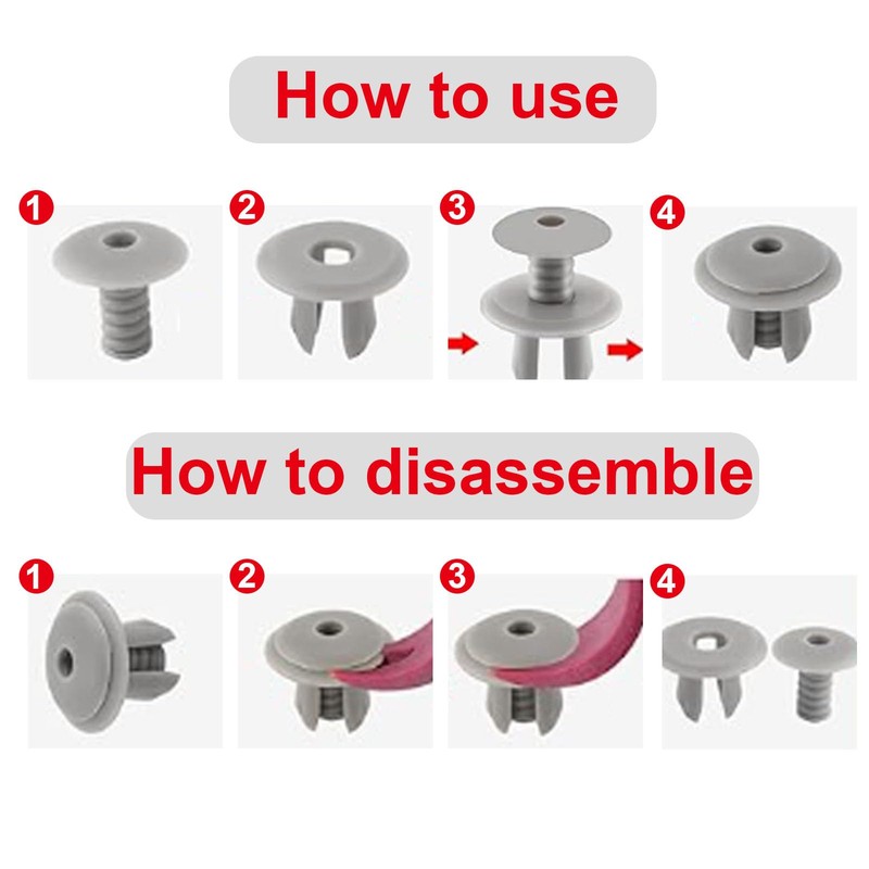 XICIKI Pack of 50 701867299 Mounting Clips for VW T4,