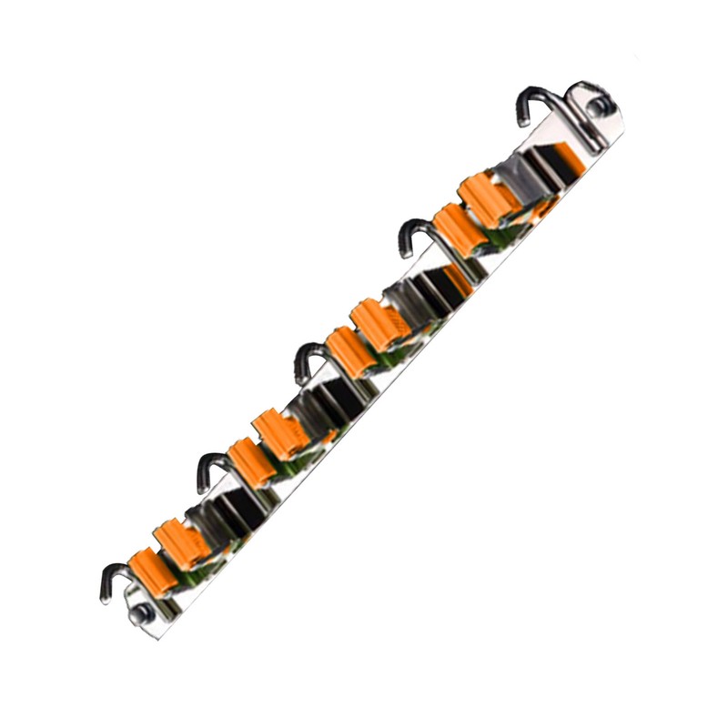 Punch Free Wall Mount Mop Broom Holder 4 Clips 5
