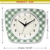 Infinity Instruments LTD. Plaid Trapezium Wall Clock, Green, 9.25" x