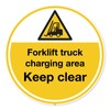 Forklift Charging Area Floor Safety Marker - Anti-Slip Vinyl Sticker