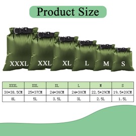 6 Pcs Waterproof Dry Bags, Lightweight Drybag Canoe Bags, Snorkeling Drifting Bag, Dry Sacks Waterproof Bag for Kayaking Rafting Boating Hiking Camping Travel Storage Boat(1.5L,2.5L,3L, 3.5L,5L,8L)