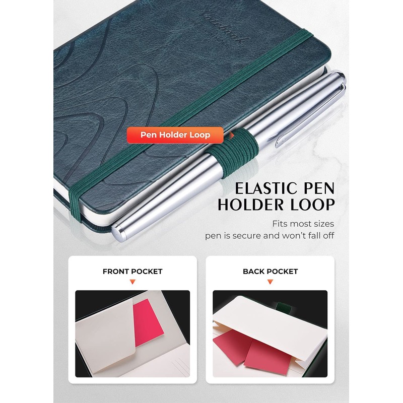 AISBUGUR Pack of 2 Notebook A6 Notebook Small Pocket Notebook