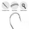 40pcs Weedless Flipping Worm Hooks with Screw Lock & Silicone