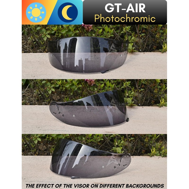 Logto Photochromic Visor Compatible With GT-Air 1/2 Replacement Transition Motorcycle