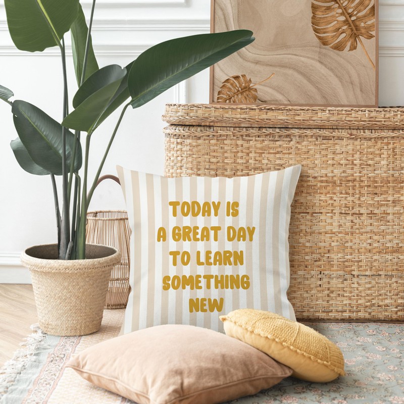 BILLAION Positive Affirmation Classroom Pillow Cover 18x18, Today is a