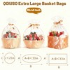 QOIUSO 6Pack Large Cellophane Basket Bags 35x45 Inch – Jumbo