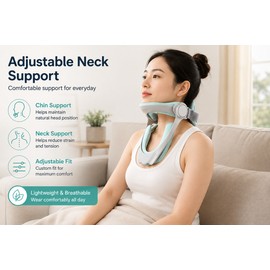 Adjustable Neck Support for Daily Comfort – Ergonomic Padded Design with Secure Strap for Home, Office & Travel