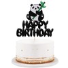 LVEUD Decoración para tarta de cumpleaños de panda, decoración para