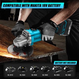 Cordless Angle Grinder for Ma-kita 18V Battery, 11000RPM Brushless Grinder Tool,3 PCS 4-1/2" Blades for Cutting, Griding, Polishing, etc. (Battery NOT Included)