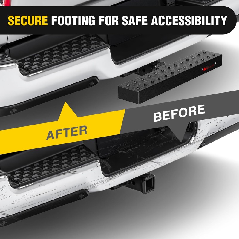 Nilight Hitch Step with 2" Hitch Receiver Rear Bumper Guard