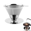 Stainless Steel Coffee Filter - Permanent Reusable Hand Filter, Permanent