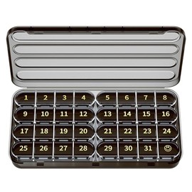 Daviky Monthly Pill Organizer 1 Time a Day, 30 Day Pill Box, Single-Hand Easy Open Pill Case for Travel, Daily Vitamins & Supplements for Seniors