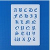 Stencil Set 002 Old Gothic Letters Alphabet Letters Large Small