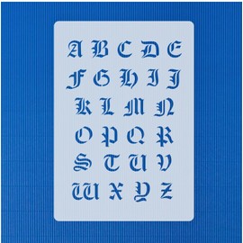 Stencil Set 002 Old Gothic Letters Alphabet Letters Large Small and Numbers