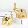 JIMBON A Pair Gold Elephant Statue Home Decor,Modern Style Figurines,Sculpture