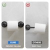 RUMOSE Toilet Paper Roll Holder Bathroom Flexible Pivoting Tissue Handle