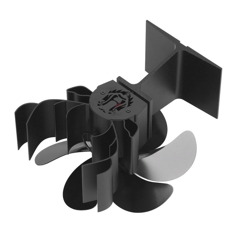 Wood Stove Fan 6 Blades Heat Powered Burning Fireplace Fan