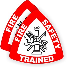 (2) Fire Safety Trained Helmet Stickers Decals Firefighter Rescue Paramedic