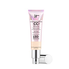 IT Cosmetics CC+ Cream Illumination (Fair Light) - Radiant Full Coverage Foundation With SPF 50+, Color Corrector & Hydrating Anti-Aging Serum, Hydrolyzed Collagen + Peptides - 1.08 fl oz