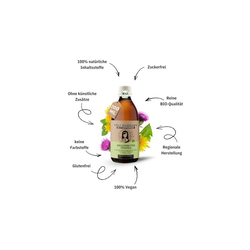 BitterPower Original 200 ml - Organic Bitter Drops with 9