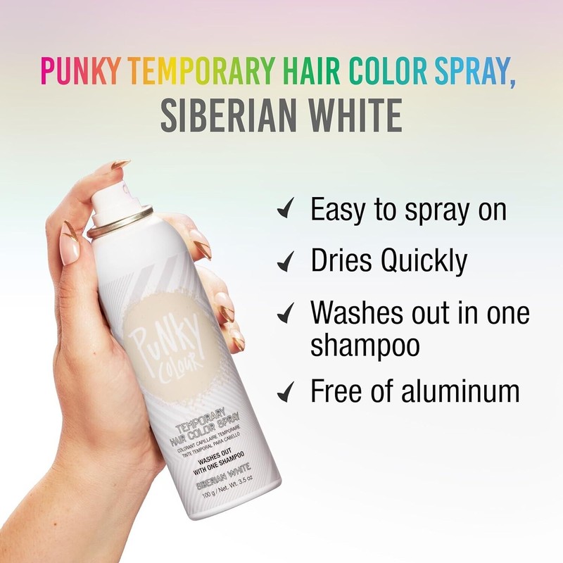 Punky Colour Temporary Hair Color Spray Platinum 3.5oz #625357