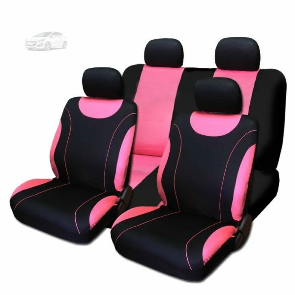 Yupbizauto For Mercedes Car Seat Covers Set - Black &