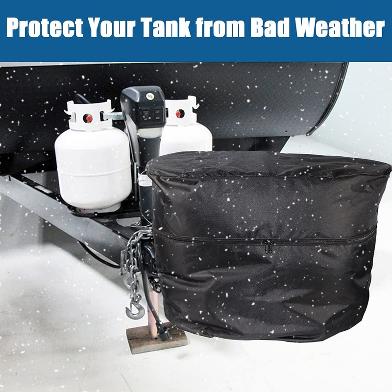 RV Propane Tank Cover, Camper Propane Tank Cover Double 20lb,