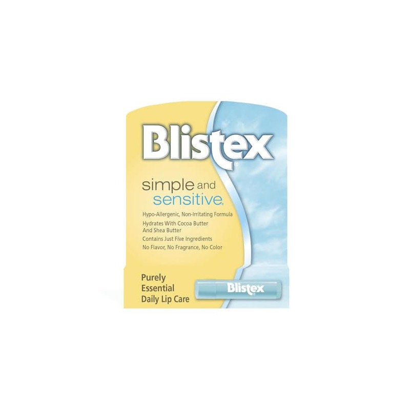 Blistex Simple y Sensible Hidratante Labial 0,15 oz (Paquete de