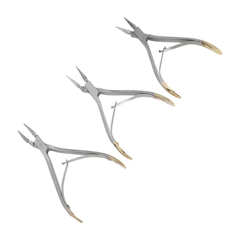 3pcs Residual Root Forceps Set Stainless Steel Dental Root Fragments