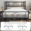 Yaheetech Twin XL Bed Frames Metal Platform Bed with Headboard