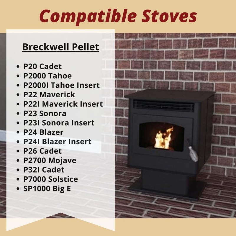 Breckwell A-E-027 Combustion Blower Exhaust Fan Motor Upgrade Fits Models