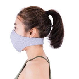 LOFBAZ Cloth Face Coverings Neck Strap Comfort with Nose Wire Filter Pocket Washable Adjustable Reusable Print (Polka Dots Gray - Adult M)