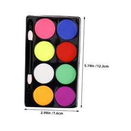 minkissy Variety 8 Color Face Body Paint Oil-based Palette Kids Cosplay Party Non-smudge Easy to Apply Remove