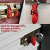 Unity Red Keyed Padlock 2 3/4'' (70mm), Stainless Steel Disc