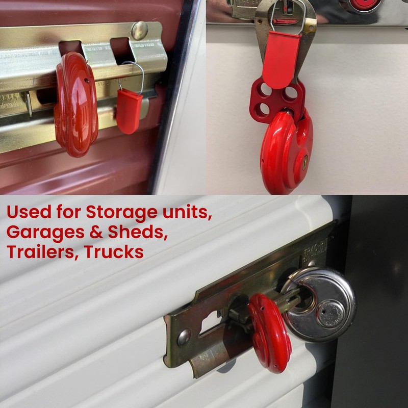 Unity Red Keyed Padlock 2 3/4'' (70mm), Stainless Steel Disc