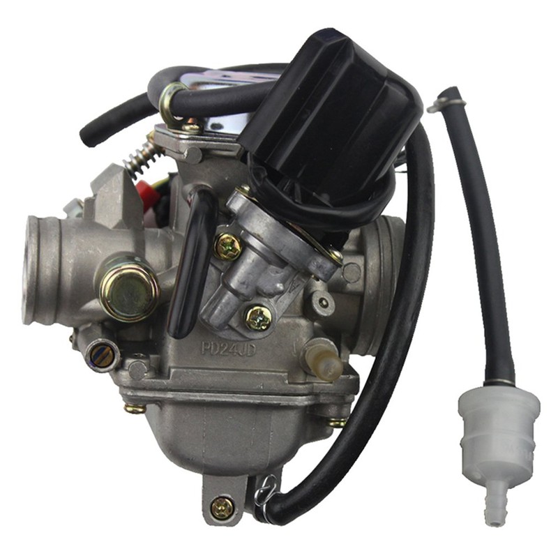 GOOFIT PD24J Carburetor 24mm Carb for 4 Stroke GY6 125cc
