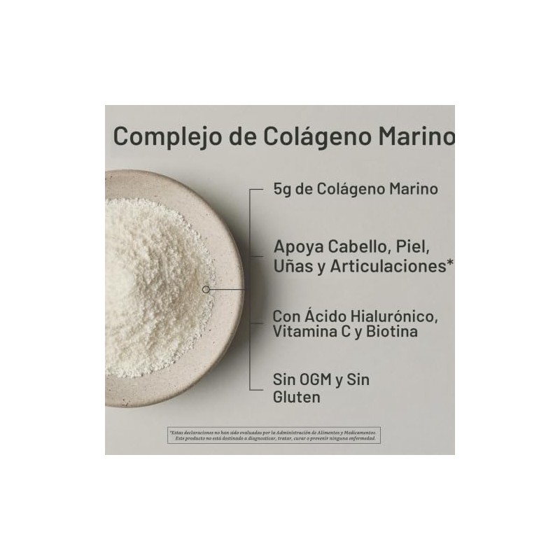 Complejo de belleza de colágeno con ácido hialurónico, vitamina C