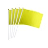 WXTWK 12 Pack Solid Yellow Flag Small Mini Plain Yellow