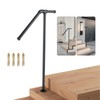 Single Post Handrail for Outdoor Steps - 41" Height Black