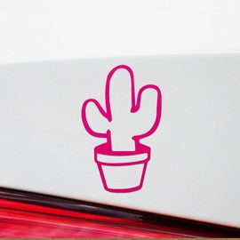 Decal Stickers of Cute Cactus (Pink) (Set of 2) Premium Waterproof Vinyl Decal Stickers for Laptop Phone Accessory Helmet Car Window Mug Tuber Cup Door Wall Decoration - ANDstic0h2052PI