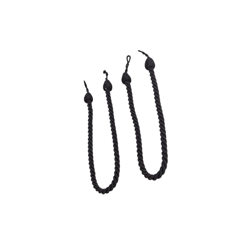 SNODDAS Cord Tiebacks Pack of 2 Black