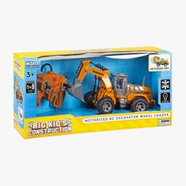World Tech Toys Big Kids Construction 1:30 RC Motorized Excavator Wheel Loader