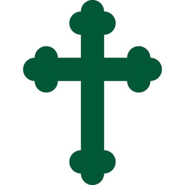 NBFU Christian Cross Orthodox Art (Green) (Set Of 2) Premium Waterproof Vinyl Decal Stickers For Laptop Phone Accessory Helmet Car Window Bumper Mug Tuber Cup Door Wall Decoration