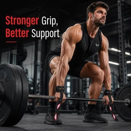 3-in-1 Weightlifting Straps for Grip Support – Padded Wrist, Ankle & Belt Aid for Gym Training