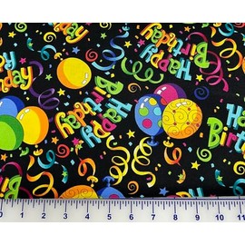 Cotton Fabric Happy Birthday Party 0846-1220 by The Yard